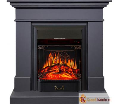 California SFT (серый графит) + Majestic FX Black: элегантный электрический камин с реалистичным пламенем