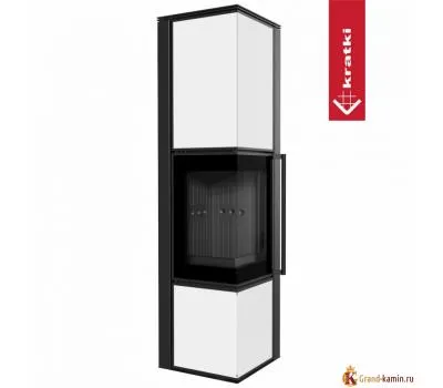 Печь-камин Kratki PRO TORA/L 8 кВт, белое стекло Печь-камин Kratki PRO TORA/L 8 кВт, белое стекло